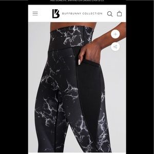NWT Buffbunny Limitless Black Marble Leggings size Small
